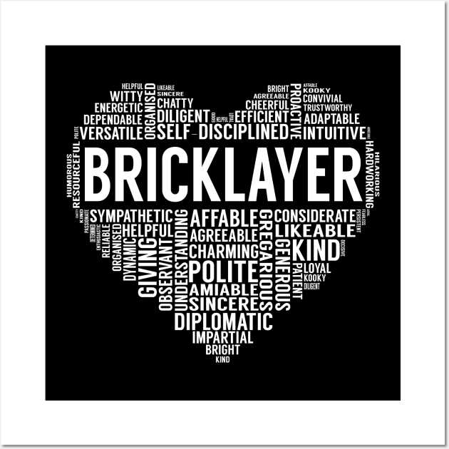 Bricklayer Heart Wall Art by LotusTee